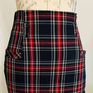 Small Plaid Forever 21 High Waisted Pencil Skirt